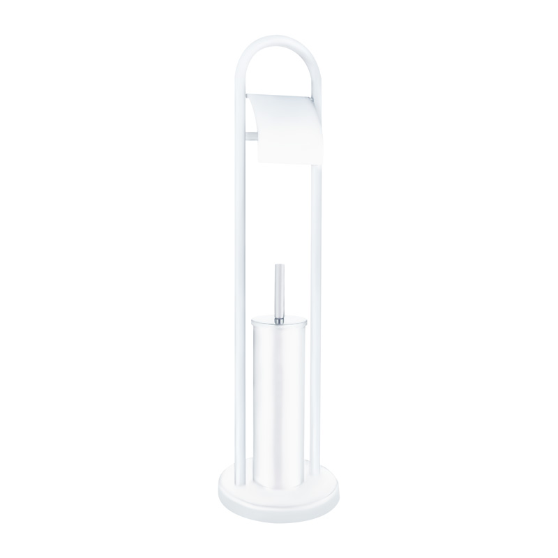 Єрш для підлоги з паперотримачем Zerix KIT ME04 White (ZX4643)