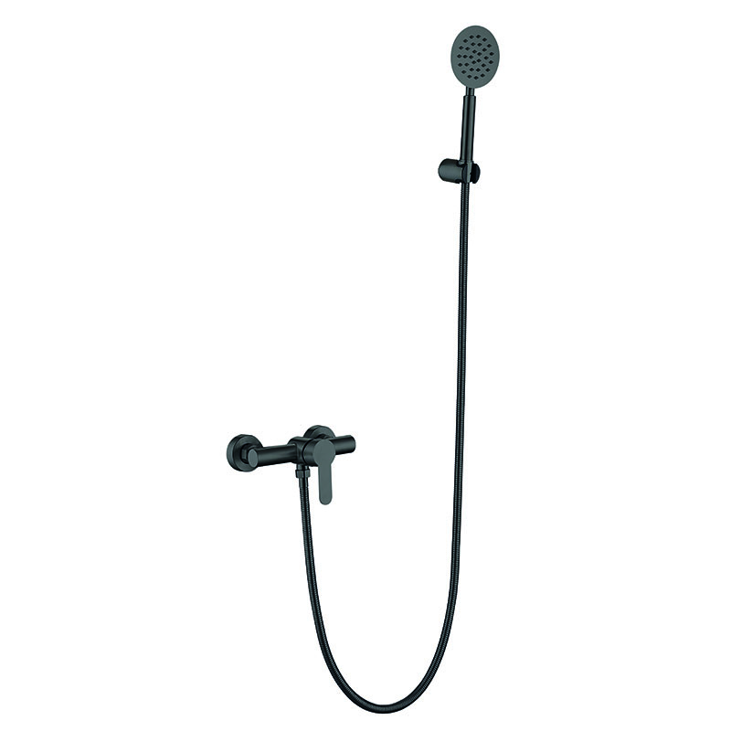 Змішувач для душу ZERIX DAX-003 BLACK з нерж. сталі SUS304 (чорний) (ZX4813)