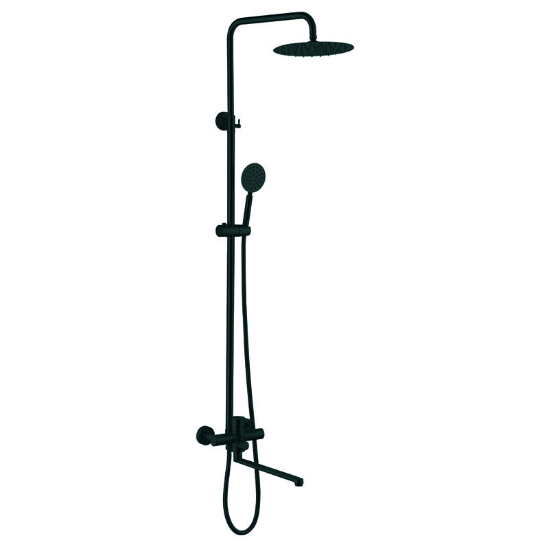 Душова колона із змішувачем ZERIX DAX-006-J-35cm BLACK (нерж. сталь) (ZX4829)