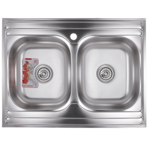 Мийка кухонна Zerix Z8060B-08-180MD DOUBLE (micro decor) (ZS0611) Мийка кухонна Zerix Z8060B-08-180MD DOUBLE (micro decor) (ZS0611)
