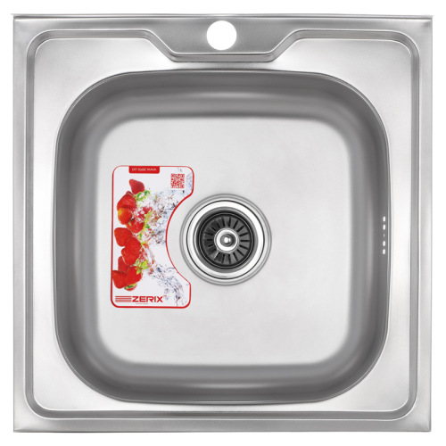 Мийка кухонна Zerix Z5050-08-180MD (micro decor) (ZS0583) Мийка кухонна Zerix Z5050-08-180MD (micro decor) (ZS0583)