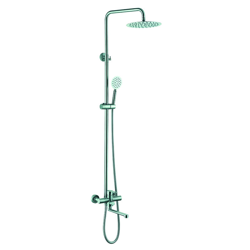 Душова колона із змішувачем ZERIX DAX-006-J-20cm (нерж. сталь) (ZX4827)