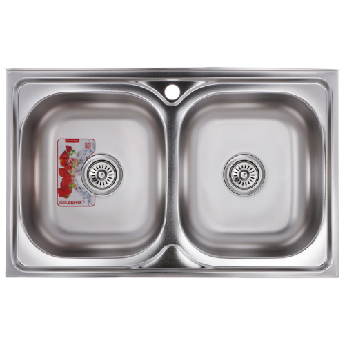 Мийка кухонна Zerix Z8050D-08-180E (satin) (ZM0569) Мийка кухонна Zerix Z8050D-08-180E (satin) (ZM0569)
