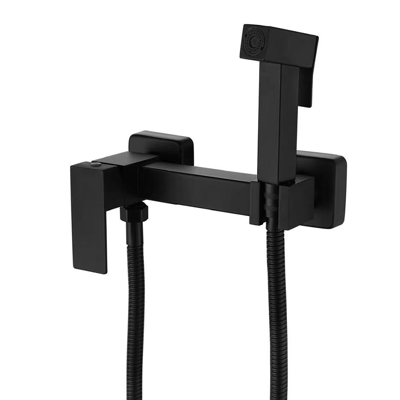 Змішувач для гігієнічного душу ZERIX KUB-222 BLACK (нерж. сталь) (ZX4857)