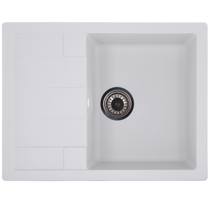 Мойка кухонная Zerix ZS-6550S-01 Белая (ZX4539)