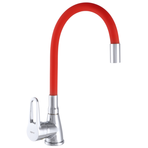Смеситель для кухни Zerix SOP7 045 с красным гибким изливом (ZX2667) Смеситель для кухни Zerix SOP7 045 с красным гибким изливом (ZX2667)