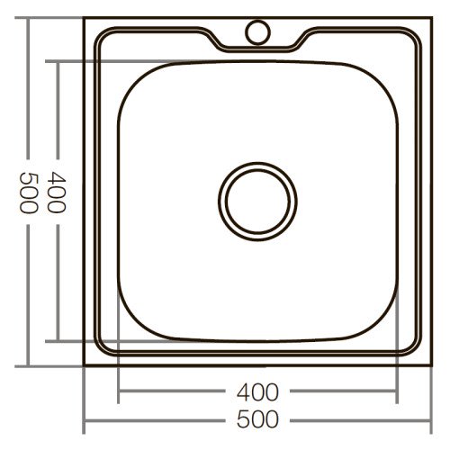 Кухонная мойка накладная ZERIX Z5050-06-160E (satin) (ZX1609)