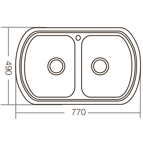 Мойка кухонная Zerix Z7749-08-180E (satin) (ZM0565)