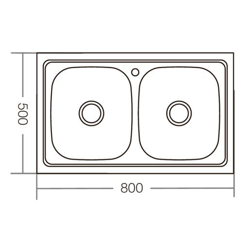 Мойка кухонная Zerix Z8050D-08-180E (satin) (ZM0569)