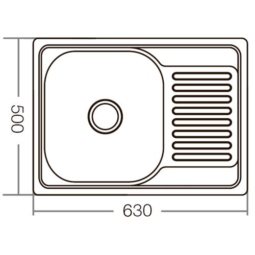 Мийка кухонна Zerix Z6350-08-180E (satin) (ZM0563)