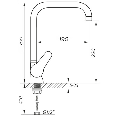 Смеситель для кухни Zerix SOP7 045 (ZX0191)
