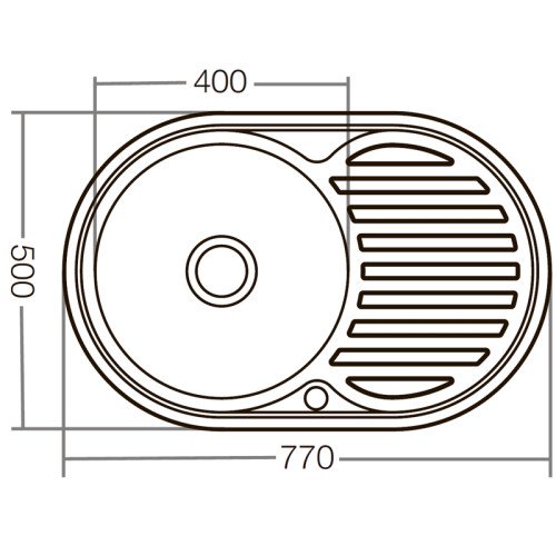 Мойка кухонная Zerix Z7750-08-180E (satin) (ZX1596)